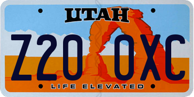 UT license plate Z200XC