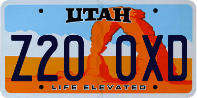 UT license plate Z200XD