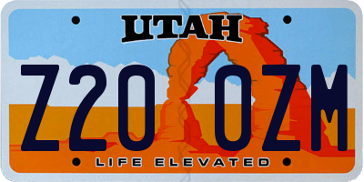 UT license plate Z200ZM