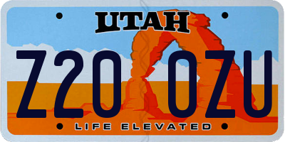 UT license plate Z200ZU