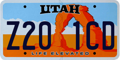 UT license plate Z201CD