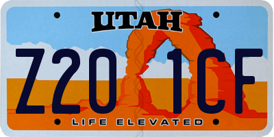 UT license plate Z201CF