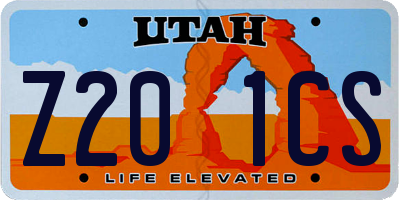 UT license plate Z201CS