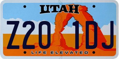 UT license plate Z201DJ