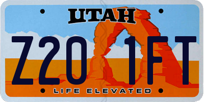 UT license plate Z201FT