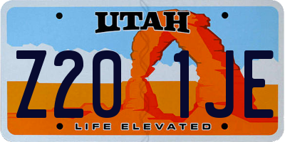 UT license plate Z201JE