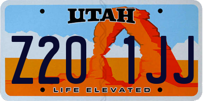 UT license plate Z201JJ