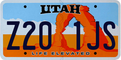 UT license plate Z201JS