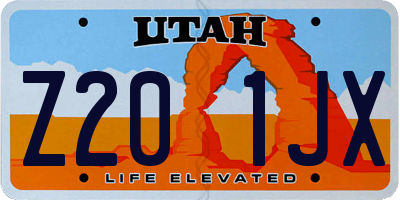 UT license plate Z201JX