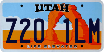 UT license plate Z201LM