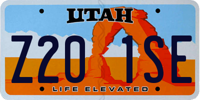 UT license plate Z201SE