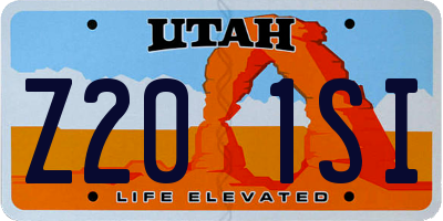 UT license plate Z201SI