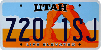 UT license plate Z201SJ