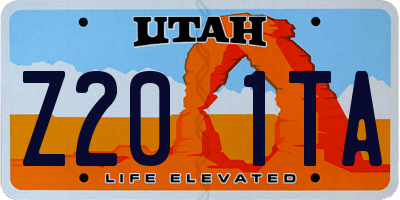 UT license plate Z201TA