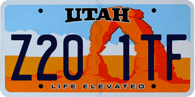 UT license plate Z201TF