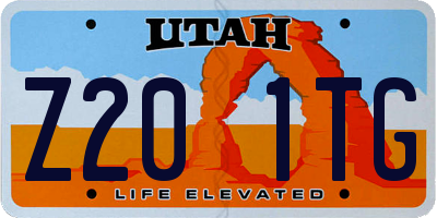 UT license plate Z201TG