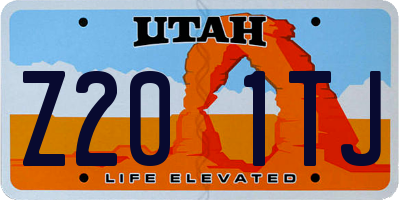 UT license plate Z201TJ
