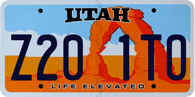 UT license plate Z201TO
