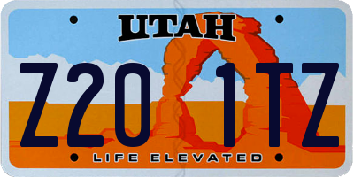 UT license plate Z201TZ