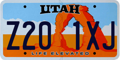 UT license plate Z201XJ