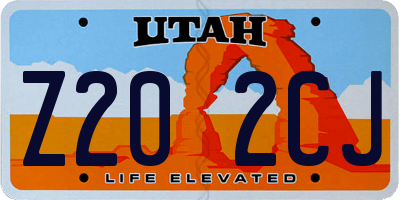UT license plate Z202CJ