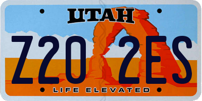 UT license plate Z202ES