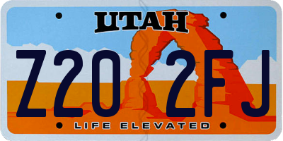 UT license plate Z202FJ