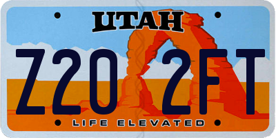 UT license plate Z202FT