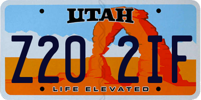 UT license plate Z202IF