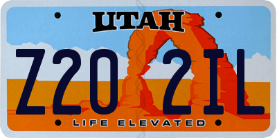 UT license plate Z202IL