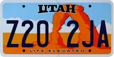 UT license plate Z202JA