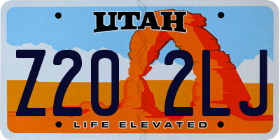 UT license plate Z202LJ