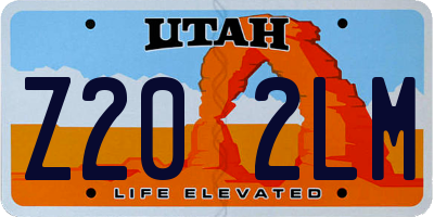 UT license plate Z202LM