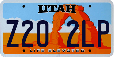 UT license plate Z202LP