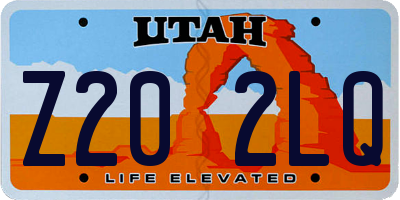 UT license plate Z202LQ