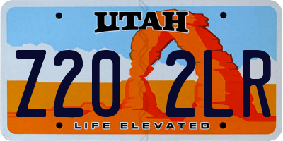 UT license plate Z202LR
