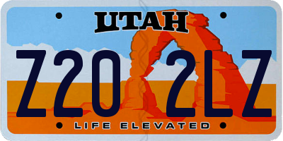 UT license plate Z202LZ