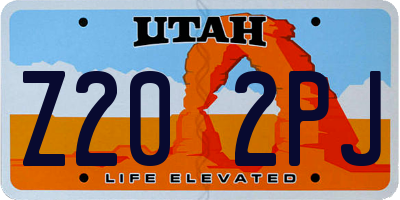 UT license plate Z202PJ