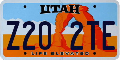 UT license plate Z202TE