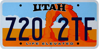 UT license plate Z202TF