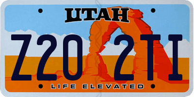 UT license plate Z202TI