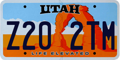 UT license plate Z202TM