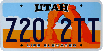 UT license plate Z202TT
