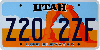 UT license plate Z202ZF