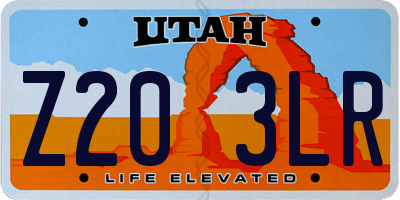 UT license plate Z203LR