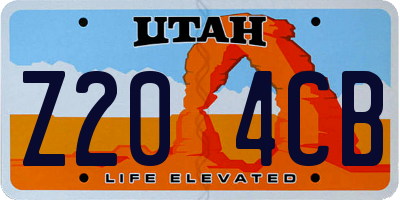 UT license plate Z204CB