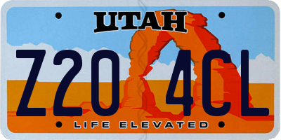 UT license plate Z204CL
