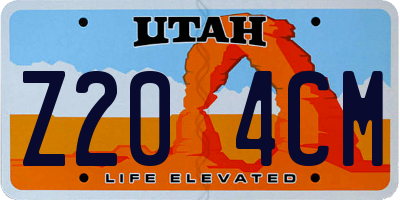 UT license plate Z204CM