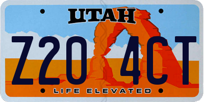 UT license plate Z204CT