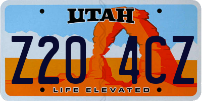UT license plate Z204CZ